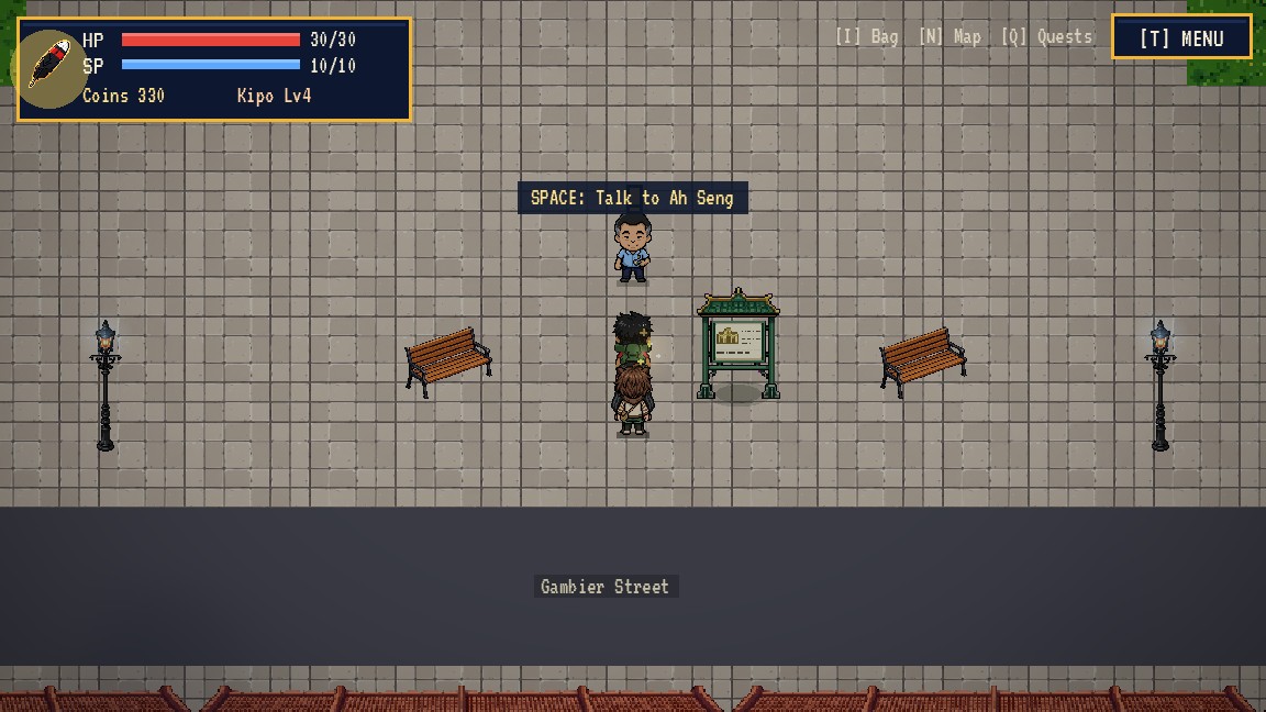 The square today, in the game